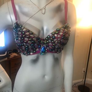Handcrafted gem bra